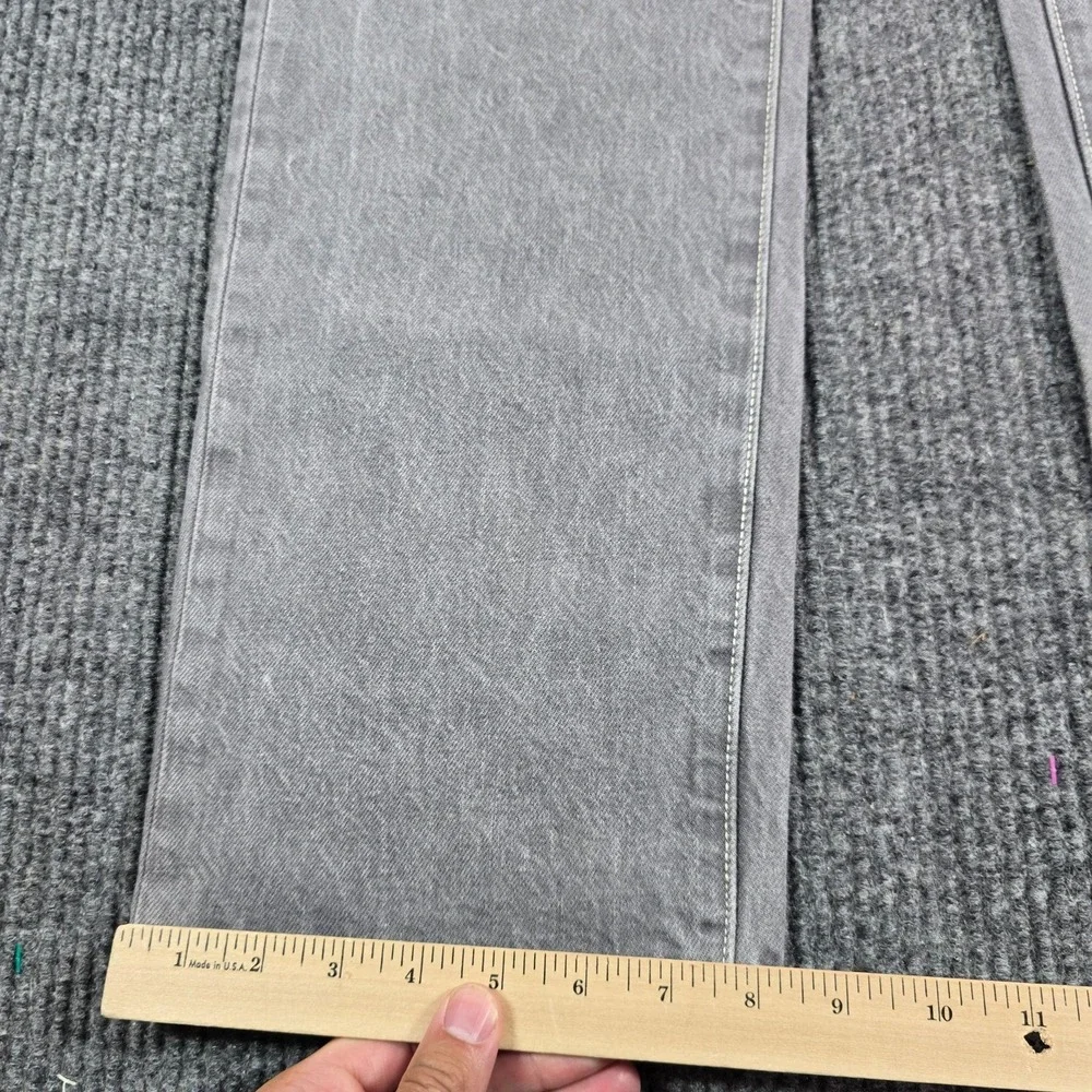 Levi's 501 Jeans Mens 36x34 Gray Regular Straight Denim Button Fly Fits 34x31